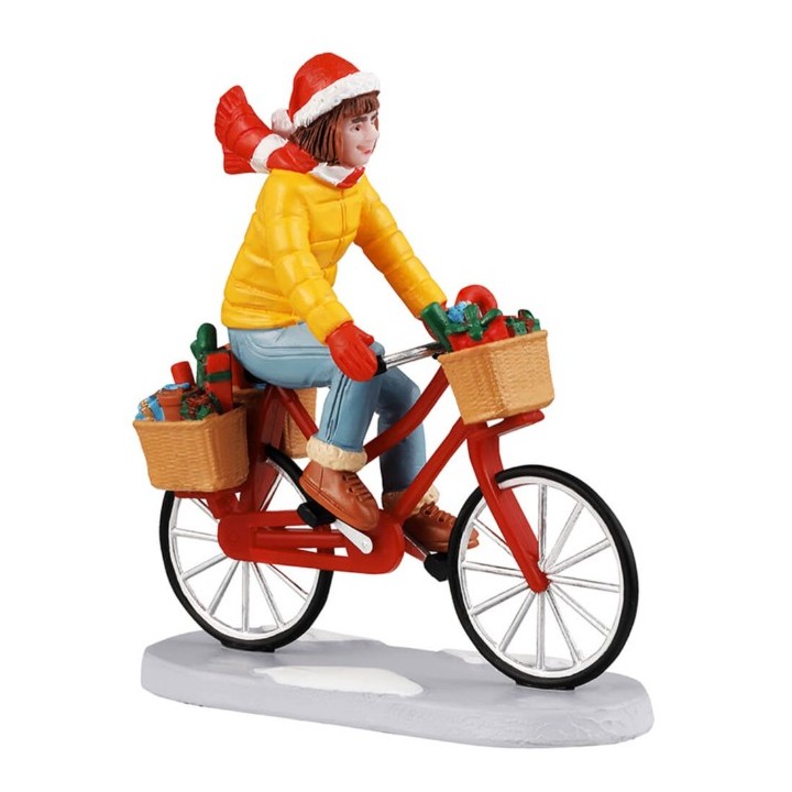 Jeune fille à vélo Lemax