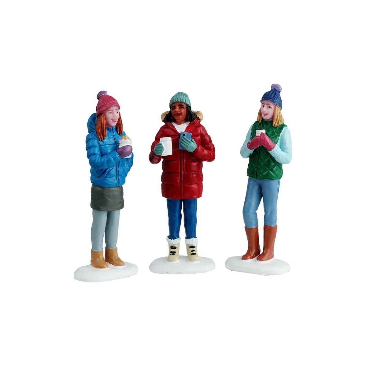 Chocolat chaud entre amies Lemax Lot de 3