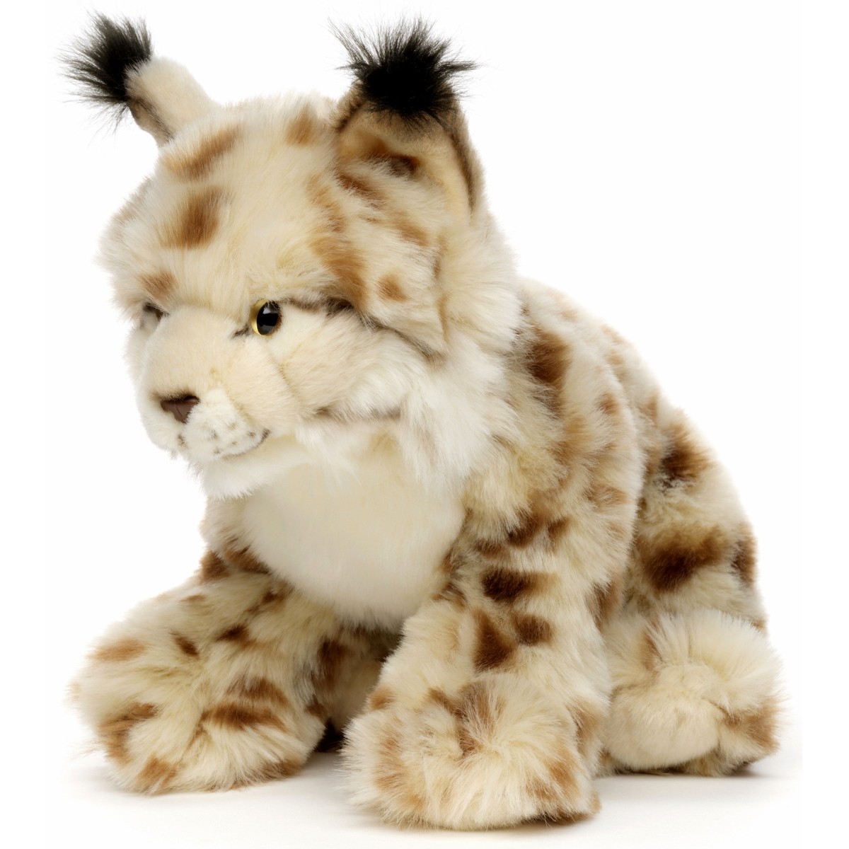 Peluche lynx assis 34 cm