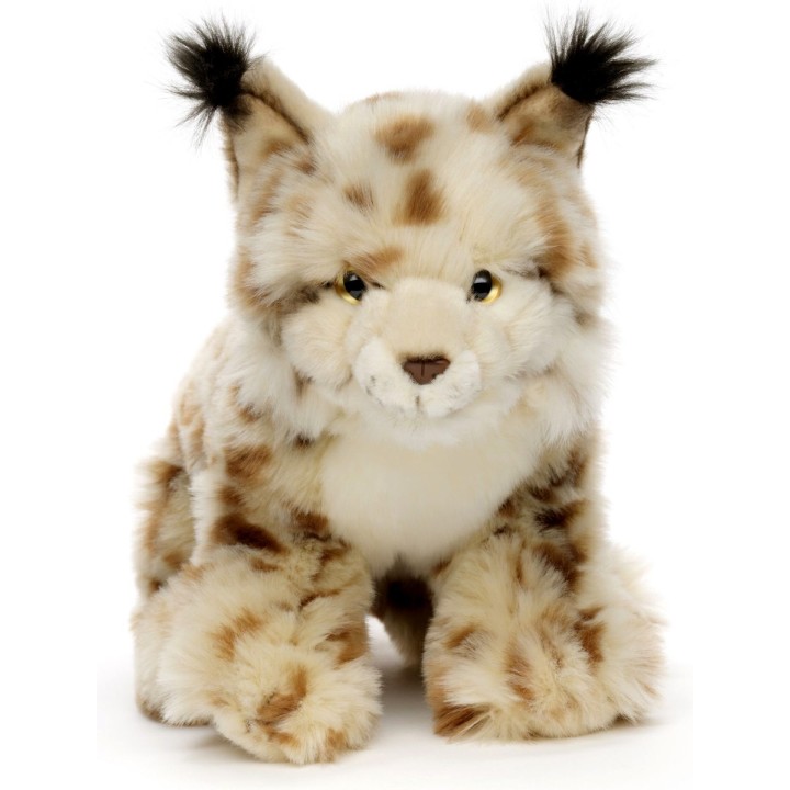 Peluche lynx assis 34 cm