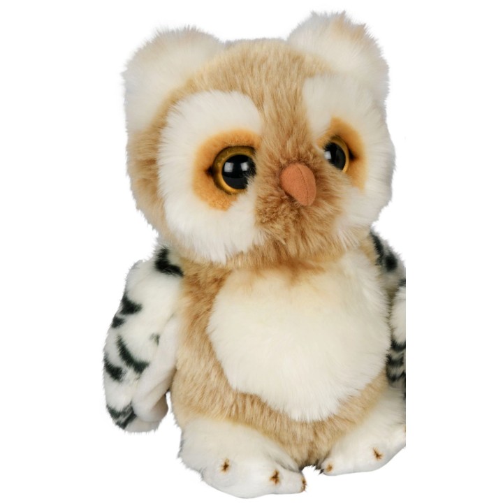 Peluche hibou beige 20 cm