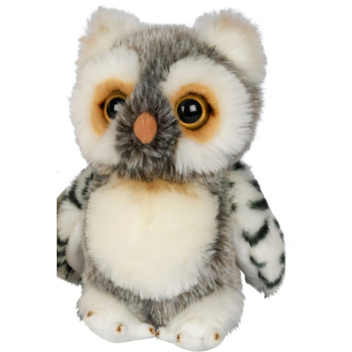 Peluche hibou gris 17 cm