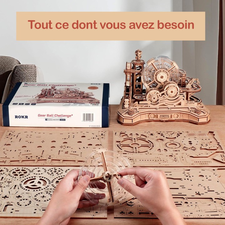 Maquette en bois Circuit de billes animé Challenge