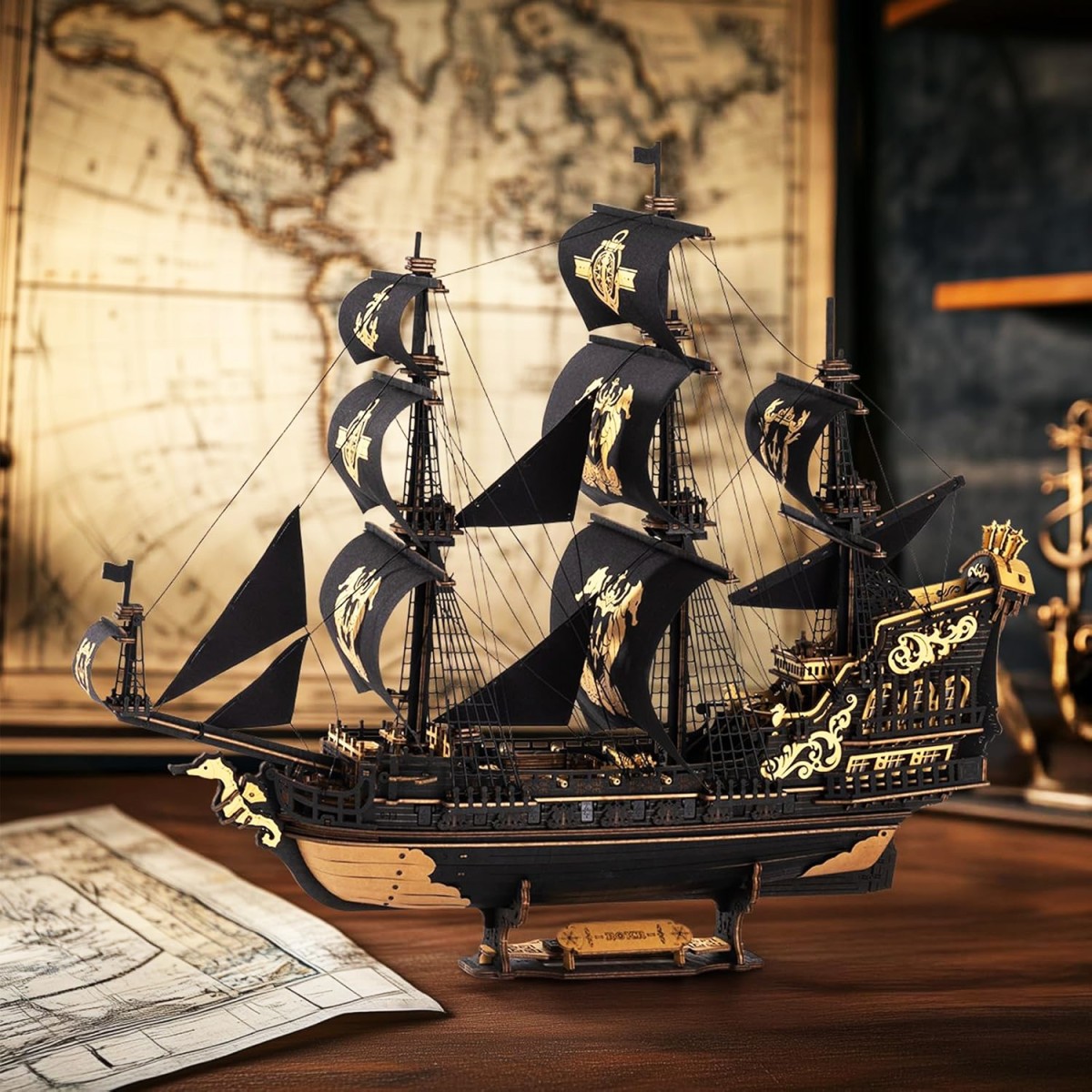 Maquette en bois Bateau pirate