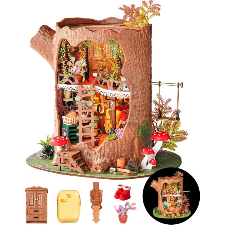Maquette en bois lumineuse Maison dans un arbre