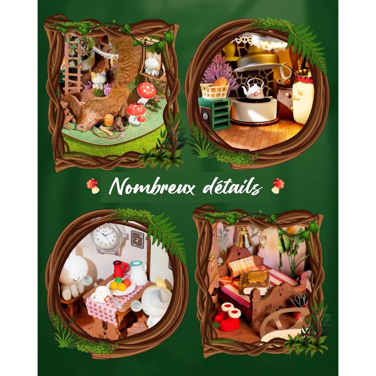 Maquette en bois lumineuse Maison dans un arbre