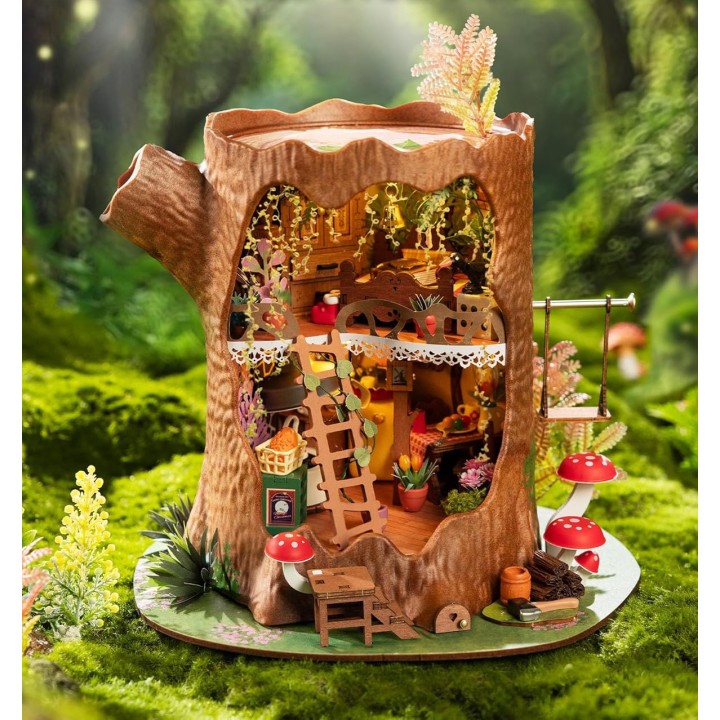 Maquette en bois lumineuse Maison dans un arbre