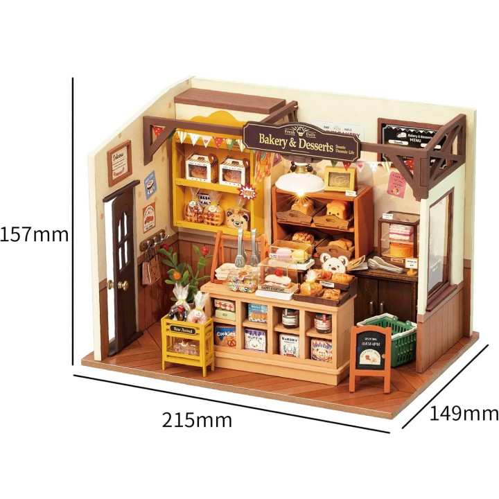 Maquette en bois lumineuse Boulangerie
