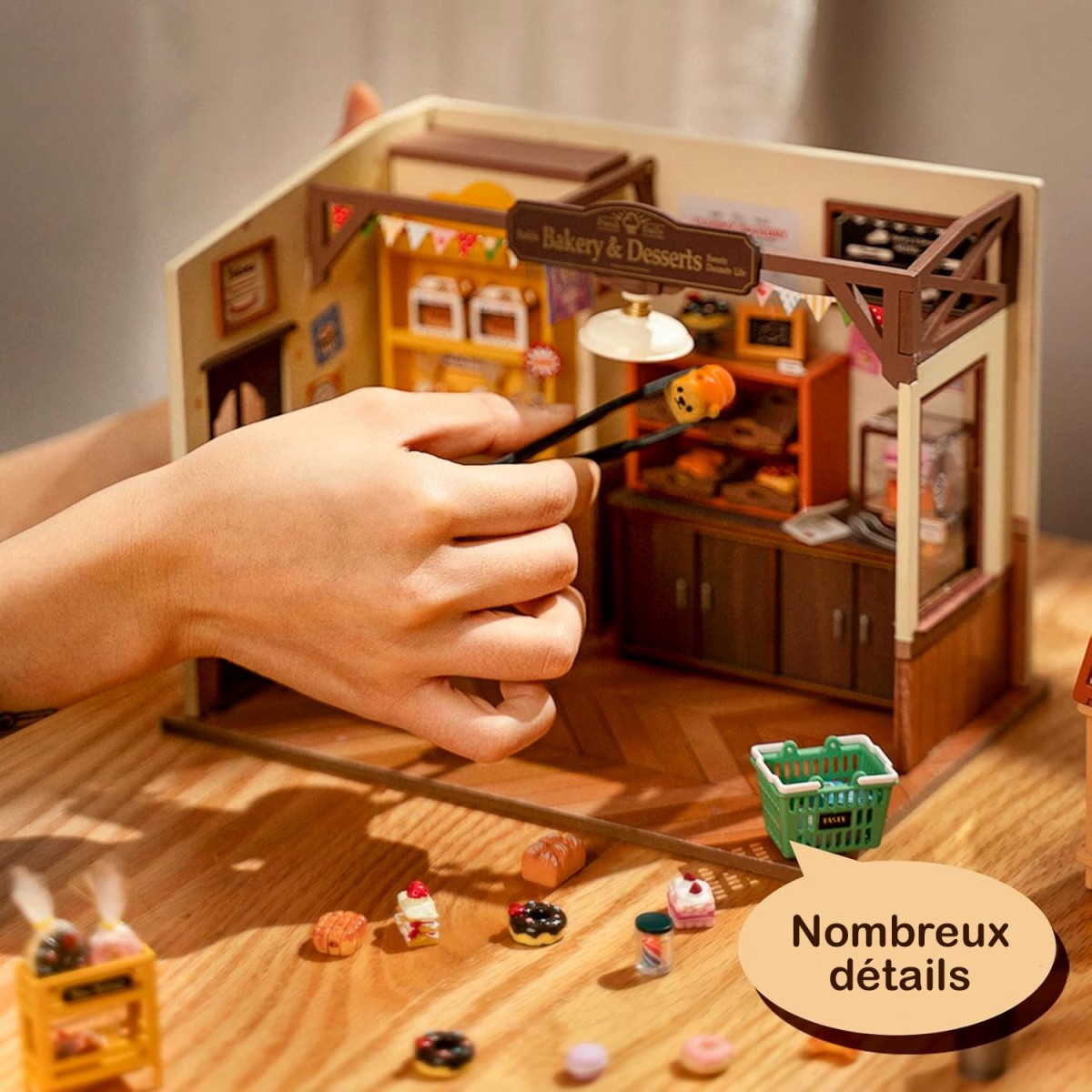 Maquette en bois lumineuse Boulangerie
