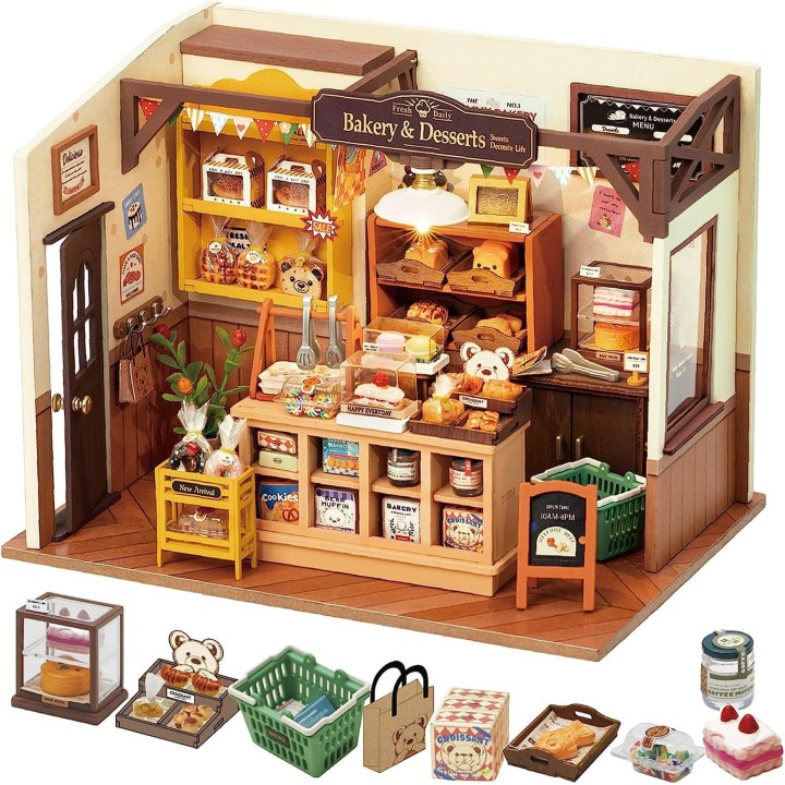 Maquette en bois lumineuse Boulangerie