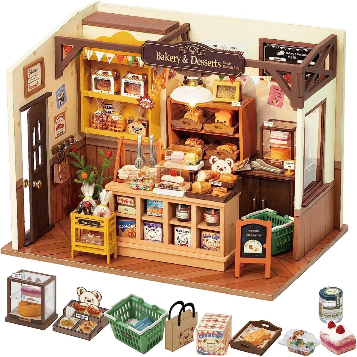 Maquette en bois lumineuse Boulangerie