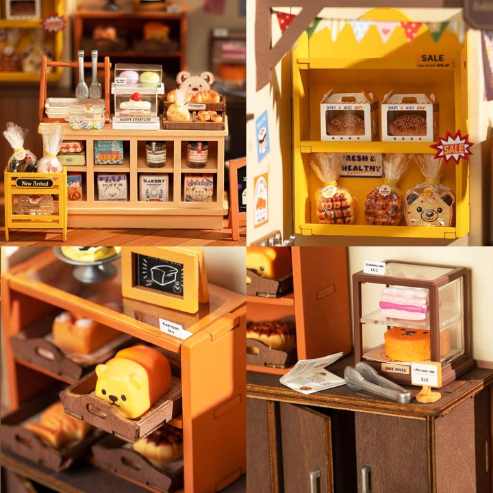 Maquette en bois lumineuse Boulangerie