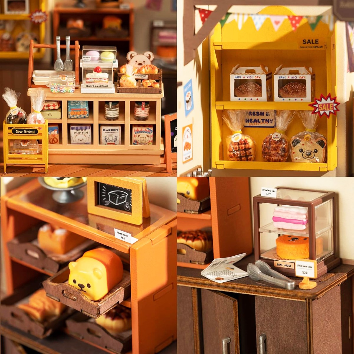 Maquette en bois lumineuse Boulangerie
