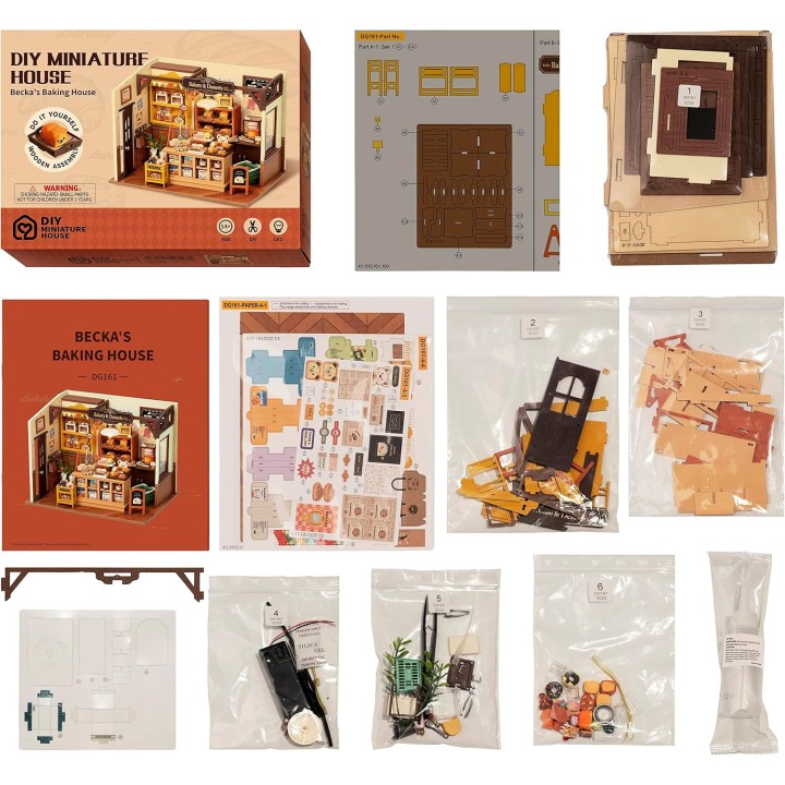Maquette en bois lumineuse Boulangerie