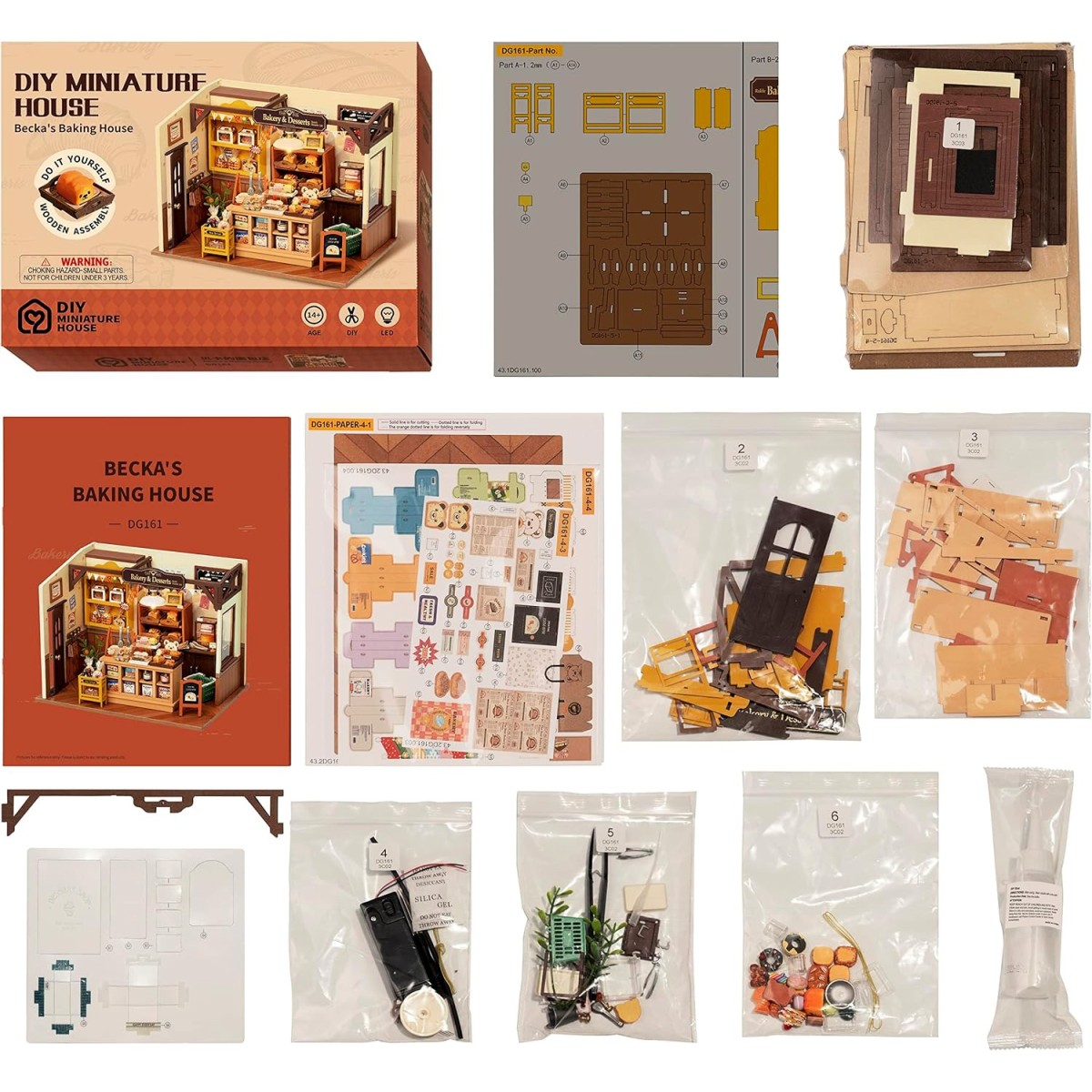 Maquette en bois lumineuse Boulangerie