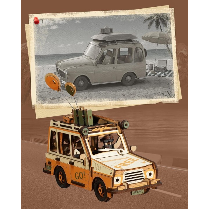 Maquette en bois Voiture avec balancier