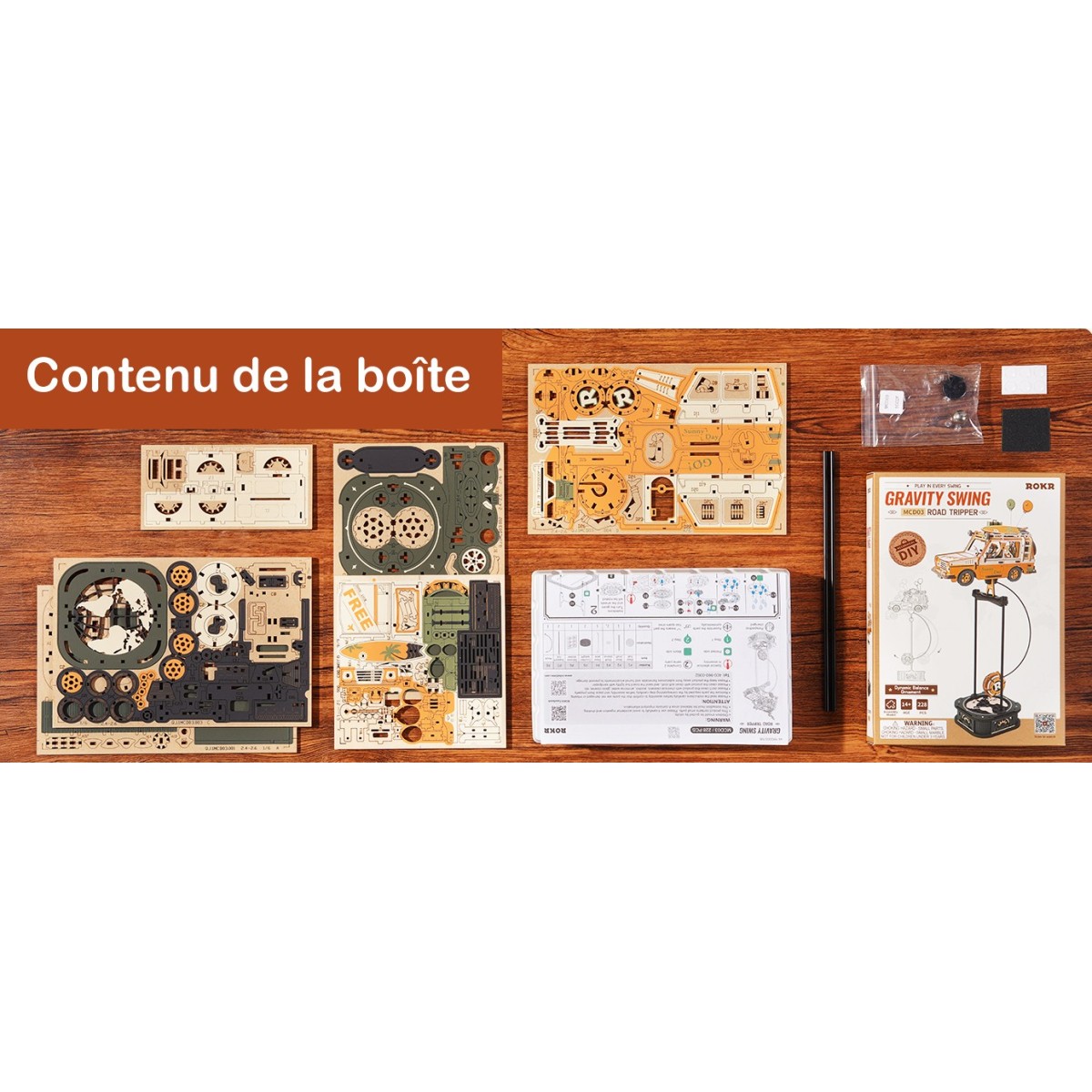Maquette en bois Voiture avec balancier