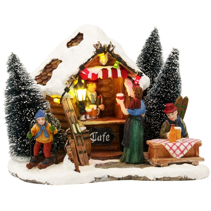 Café de ski enneigé lumineux LUVILLE
