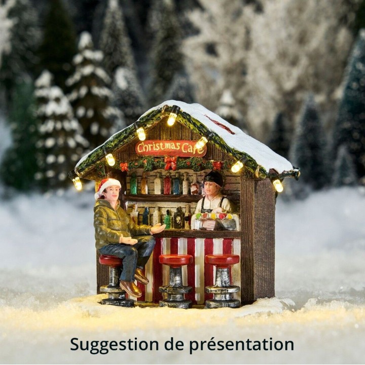 Café de noël enneigé lumineux LUVILLE