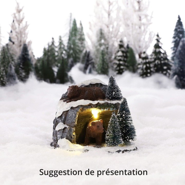 Ours et grotte lumineuse LUVILLE