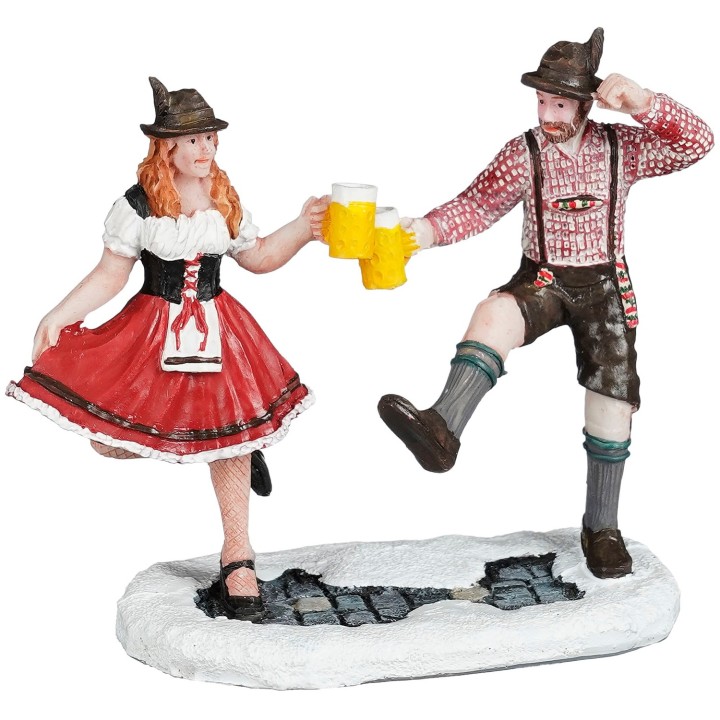 Couple dansant et trinquant LUVILLE