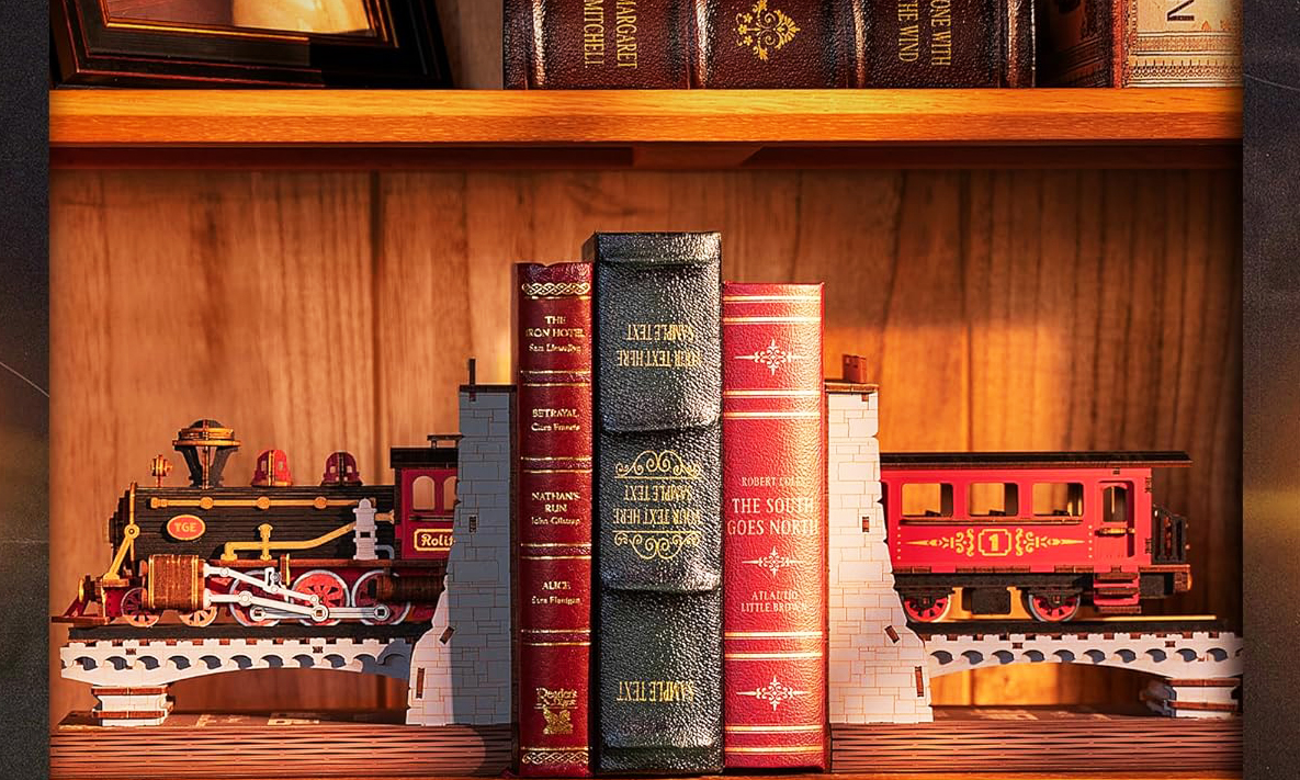 Serre-livres en bois